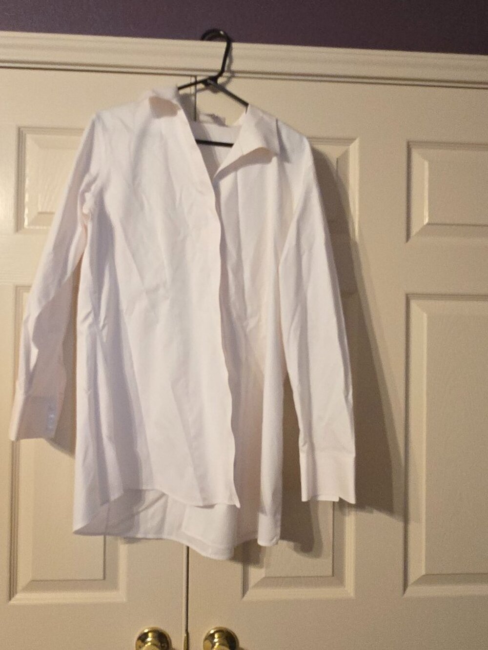 Chico’s white 100% cotton no-iron shirt